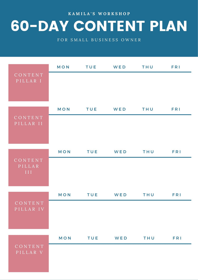 Workshop: 60-day content plan for your business
