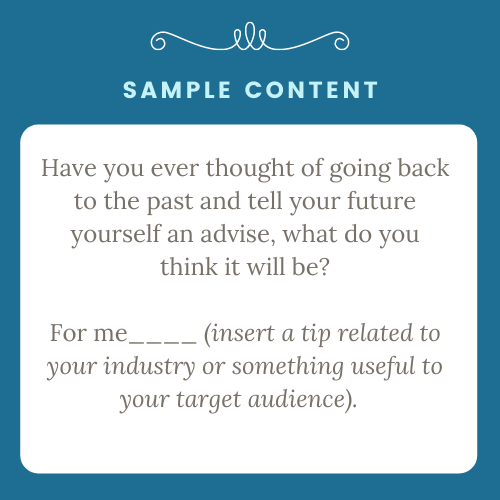 30 days content ideas with editable captions for IG/FB and Tiktok