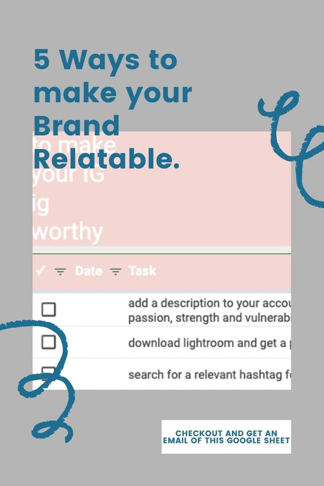 Make your business page IG worthy: google sheet checklist