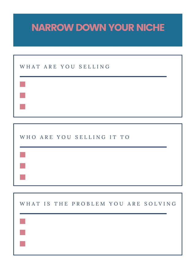 worksheet: narrow your niche