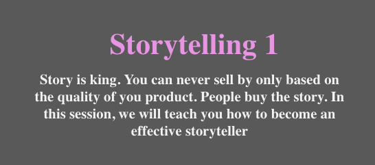 How to sell your product through storytelling: crash course
